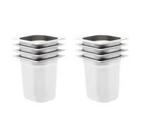 vidaXL Gastronorm Containers 8 pcs GN 1/6 200 mm Stainless Steel