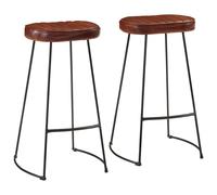 vidaXL Gavin Bar Stools Kitchen Bar Chair Pub Counter Chair 2 pcs Dark Brown