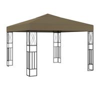 vidaXL Gazebo 118.1""x118.1"" Taupe Fabric
