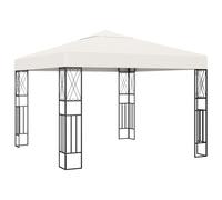 vidaXL Gazebo 3X3 M Cream Fabric, Cream