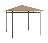 vidaXL Gazebo 3x3x2.7 m Taupe 180 g/m?, Brown