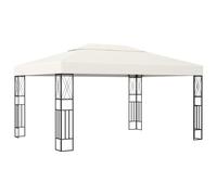 vidaXL Gazebo 4 m Cream Fabric Spacious Outdoor Canopy Shelter Party Tents