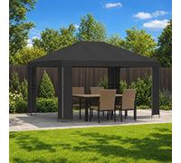 VidaXL Gazebo 4 X 3 M Anthracite Polyester And Steel 190 Gsm