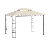 vidaXL Gazebo 4x3x2.7 m Cream 160 g/m² Lawn Outdoor Living Structure Canopy