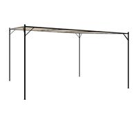 vidaXL Gazebo Beige 4x4 m 180 g/m² Fabric and Steel Outdoor Party Marquee