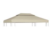 Gazebo Cover Canopy Replacement 310 g / m² Beige 3 x 4 m vidaXL - Beige