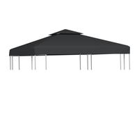 vidaXL Gazebo Cover Canopy Replacement 310 g / m² Dark Grey 3 x 3 m