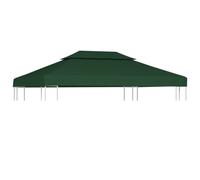 vidaXL Gazebo Cover Canopy Replacement 310 g / m² Green 3 x 4 m