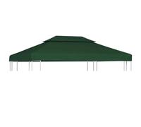 vidaXL Gazebo Cover Canopy Replacement 310 g / m虏 Green 3 x 4 m UK