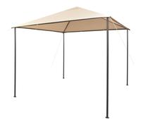 vidaXL Gazebo Pavilion Tent Canopy 3x3m Steel Beige Party Marquee Shelter