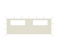vidaXL Gazebo Sidewall with Windows Cream Party Tent Outdoor Canopy Wall Patio