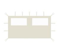 vidaXL Gazebo Sidewall with Windows Cream Party Tent Outdoor Patio Canopy Wall