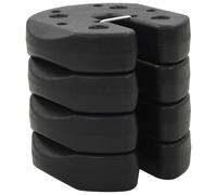 vidaXL Gazebo Weight Plates 4 pcs Black 220x50 mm Concrete
