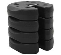 vidaXL 4x Gazebo Weight Plates Black 220x50mm Concrete Party Tent Accessory