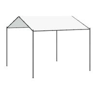 vidaXL Gazebo White 4 x 4 x 2.6 m Steel and Polyester, Garden Canopy Tent, Moder