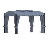 vidaXL Gazebo with Curtains 3x4 m Anthracite Steel, Black