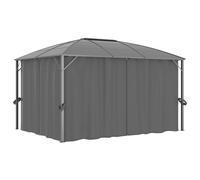 vidaXL Gazebo with Curtains 400x300x265 cm Anthracite