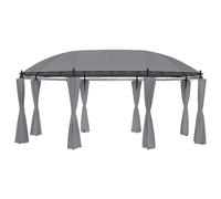 Garden Furniture Set Gazebo with Curtains 530x350x265 cm Anthracite