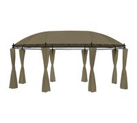 vidaXL Gazebo with Curtains 520x349x255 cm Taupe 180 g/m² Garden Patio Canopy