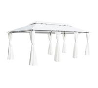 vidaXL Gazebo With Curtains 600X298X270cm White 180G/M², White