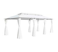 vidaXL Gazebo with Curtains 600x298x270 cm White 180g/m虏 UK