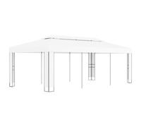 Garden Furniture Set Gazebo with Double Roof 3x6 m Cream