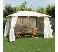 Gazebo with Double Roof and Mesh Walls Pavilion Tent Marquee Steel vidaXL