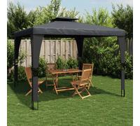 Gazebo with Double Roof Pavilion Tent Marquee Balcony Shelter Steel vidaXL