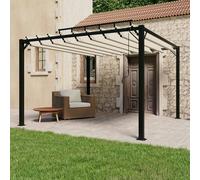 vidaXL Gazebo with Louvered Roof Cream Fabric & Aluminium Patio Pavilion Set