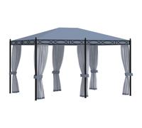 vidaXL Gazebo with Mesh Screens 3x4 m Anthracite Steel