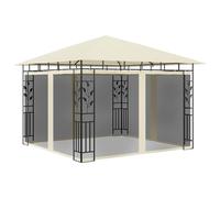 vidaXL Gazebo with Mosquito Net 3x3x2.73 m Cream 180 g/m²