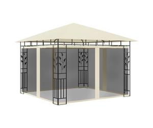 vidaXL Gazebo with Mosquito Net 3x3x2.73 m Cream 180 g/m²