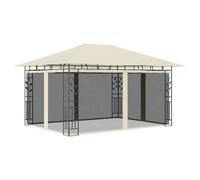 vidaXL Gazebo with Mosquito Net 4x3x2.73 m Cream 180 g/m²