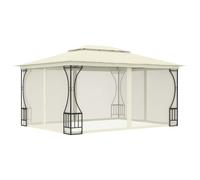 vidaXL Gazebo With Nets 300x400x265cm Cream, Cream