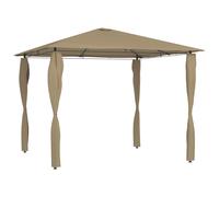 Gazebo with Post Covers 3x3x2,6 m Taupe 160 g/m²