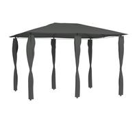 vidaXL Gazebo with Post Covers 3x4x2.6 m Anthracite 160 g/m²