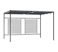 vidaXL Gazebo with Retractable Roof 4x3x2.3 m Anthracite 180 g/m²
