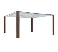 vidaXL Gazebo with Roof Poly Rattan 400x400x200 cm Brown and Cream