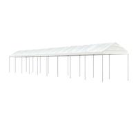 (20.07 x 2.28 x 2.69 m) vidaXL Gazebo Part Tent with Roof Pavilion Outdoor Marquee White Polyethylene