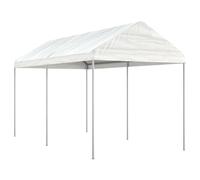 vidaXL Gazebo with Roof White 4.46x2.28x2.69 m Polyethylene, White