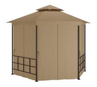 vidaXL Gazebo with Sidewalls 3.1x2.7 m Taupe