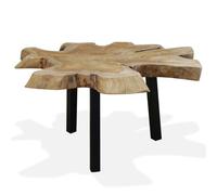 vidaXL Genuine Teak Coffee Table 80x70x38cm Accent Side Living Room Furniture