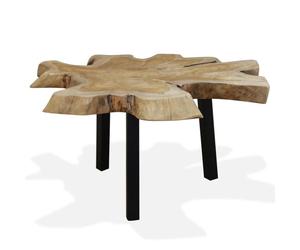 vidaXL Genuine Teak Coffee Table 80x70x38cm Accent Side Living Room Furniture