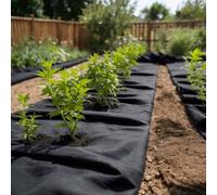 vidaXL Geotextile Membrane Weed Control Fabric Black 1 x 50 m Polyester Fibre