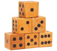vidaXL Giant Yard Dice Set 6 pcs Solid Pinewood