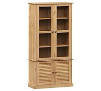 vidaXL Glass Display Cabinet VIGO 85x35x170 cm Solid Wood Pine