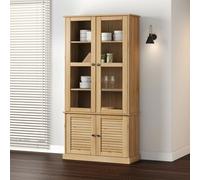 vidaXL Glass Display Cabinet VIGO 85x35x170 cm Solid Wood Pine
