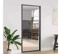 vidaXL Glass Door Fretwork Black 93 x 3.5 x 201.5 cm Aluminium