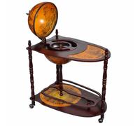 vidaXL Globe Bar Wine Stand Eucalyptus Wood Freestanding
