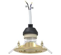 vidaXL Gold Metal LED Recessed Light Set of 6 - Modern Round Fixtures for Living, Dining Room, Kitchen - Energy Efficient, Easy Installation, Sl ontemporary Design, Indoor Use